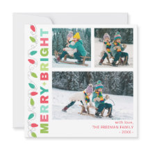 Tarjeta de Foto de Luces Coloridas Alegre + Brilla