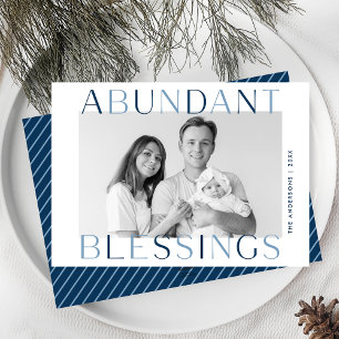 Festiva Tarjeta de Foto de Marina con Bendiciones Abundant