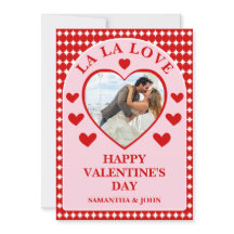 Tarjeta de Foto de Pareja La La Love San Valentín