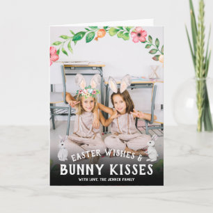 Festiva Tarjeta de Foto de Pascua   Orejas de Conejo Capri