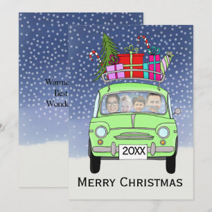 Festiva tarjeta de foto de personalizable para navidades