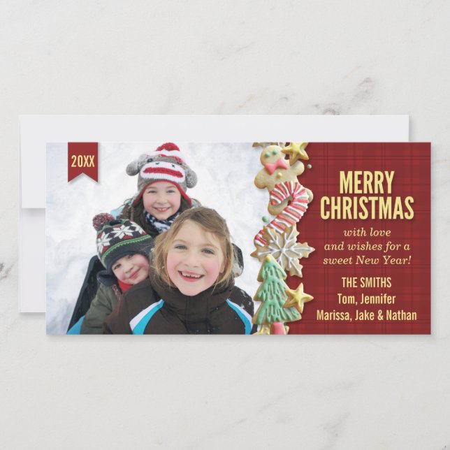 Festiva Tarjeta de foto de Personalizado de Cocina del Azú (Anverso)