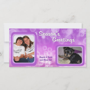 Festiva Tarjeta de Foto de Saludos de Temporada Burbujas M