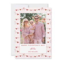 Tarjeta de Foto de San Valentín Corazones Capricho