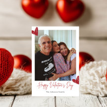 Tarjeta de Foto de San Valentín Familiar Personali