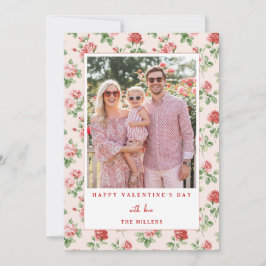 Festiva Tarjeta de Foto de San Valentín Feliz Día de San V