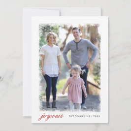 Festiva Tarjeta de Foto de Vacaciones con Frosting