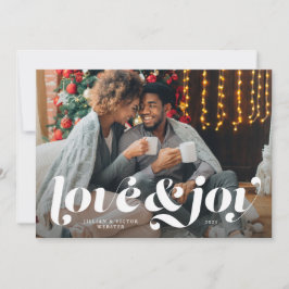 Festiva Tarjeta de foto de vacaciones de amor y alegría