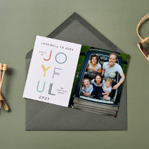 Tarjeta de Foto de Vacaciones de Año Nuevo Alegre