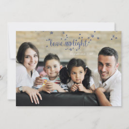 Festiva Tarjeta de Foto de Vacaciones de Estrellas de Amor