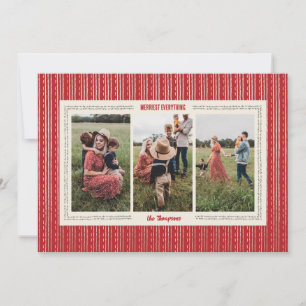 Festiva Tarjeta de Foto de Vacaciones de Granja Moderna Ro