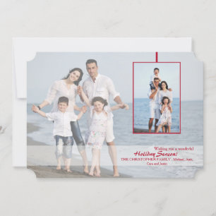 Festiva Tarjeta de Foto de Vacaciones de Transparencia