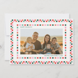Festiva Tarjeta de foto de vacaciones divertida para niños