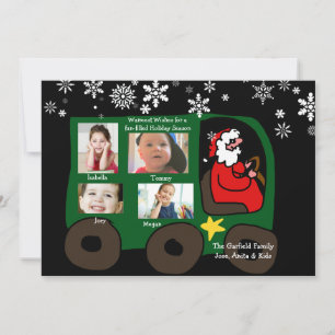 Festiva Tarjeta de Foto de Vacaciones Familiares en la Cam