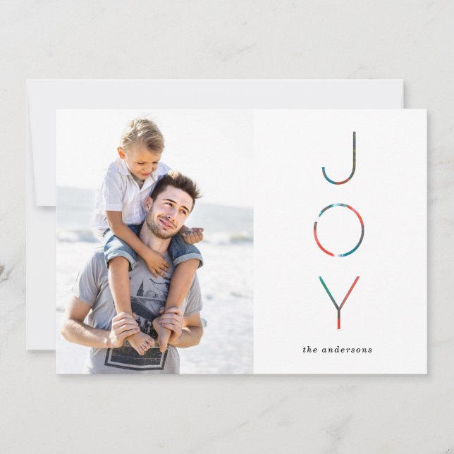 Festiva Tarjeta de foto de vacaciones Painted Joy (Anverso)