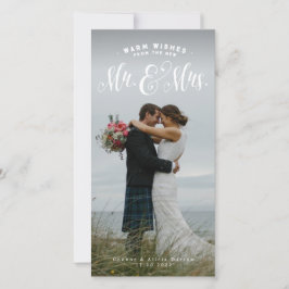 Festiva Tarjeta de foto de vacaciones para recién casados