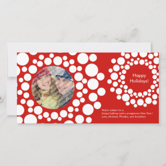 Festiva Tarjeta de foto de Wreath para Navidades modernos 