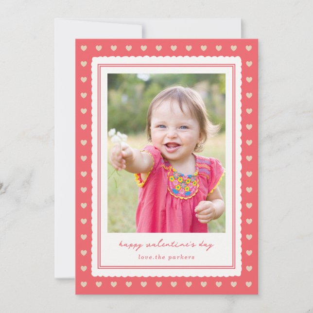 Festiva Tarjeta de foto del día de San Valentín Love Frame (Anverso)