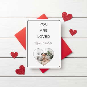 Festiva Tarjeta de Foto del Día de San Valentín Minimalist