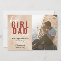 Tarjeta de Foto del Día del Padre con Acuarela de 