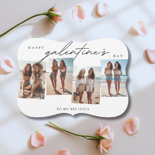 Festiva Tarjeta de Foto del Día Moderno de Galentines para