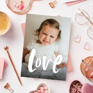 Festiva Tarjeta de foto del El día de San Valentín de amor