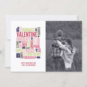 Festiva Tarjeta de foto El día de San Valentín de Valentin