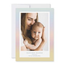 Tarjeta de Foto Familiar de Pascua Moderna | Paste