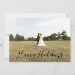 Festiva Tarjeta de Foto Felices Fiestas Script