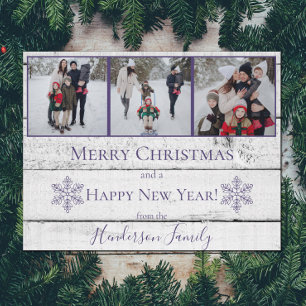 Festiva Tarjeta de foto fija para festividades moradas rus