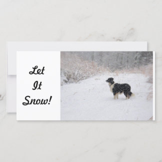 Festiva tarjeta de foto - Let It Snow!