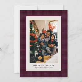 Festiva Tarjeta de foto navideña con estampado de dientes 