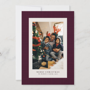 Festiva Tarjeta de foto navideña con estampado de dientes