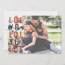 Festiva TARJETA DE FOTO navideña moderna LOL not Ho