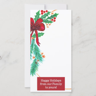 Festiva tarjeta de foto personalizable felices fiestas