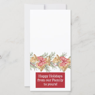 Festiva tarjeta de foto personalizable felices fiestas