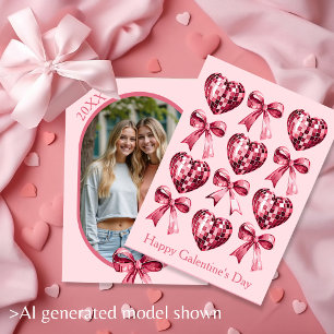 Festiva Tarjeta de Foto Personalizada del Día de Galentine