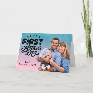 Festiva Tarjeta de foto personalizada del primer día de la