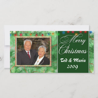 Festiva Tarjeta de foto personalizada DIY Merry Christmas