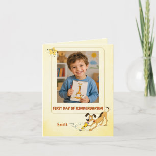 Festiva Tarjeta de foto personalizada para el primer día d