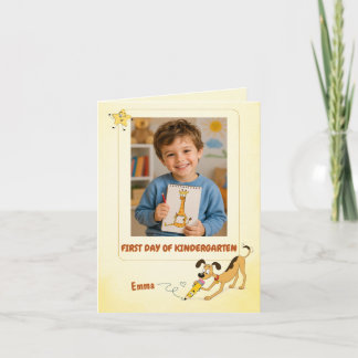Festiva Tarjeta de foto personalizada para el primer día d