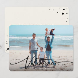 Festiva Tarjeta de foto plana Día de San Valentín con guió