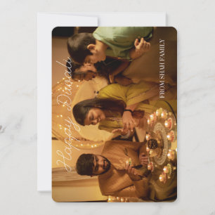 Festiva Tarjeta de foto plana Diwali