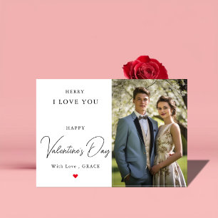 Festiva Tarjeta de Foto Romántica del Día de San Valentín