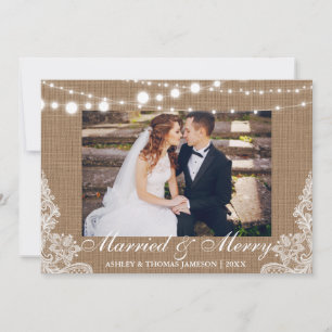 Festiva Tarjeta de foto rusa casada y feriada