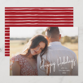 Festiva Tarjeta de Foto Simple con Letra de Felices Fiesta