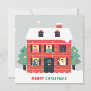 Festiva TARJETA DE FOTOGRAFÍA DE VACACIONES Feliz Navida