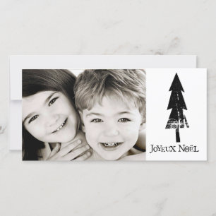 Festiva tarjeta de fotografía joyeux noel
