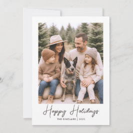 Festiva Tarjeta de fotos de la familia rusa de Felices Fie