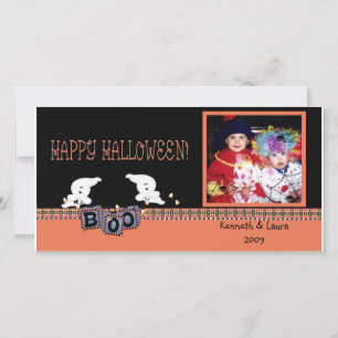 Festiva Tarjeta de fotos de los fantasmas de Halloween